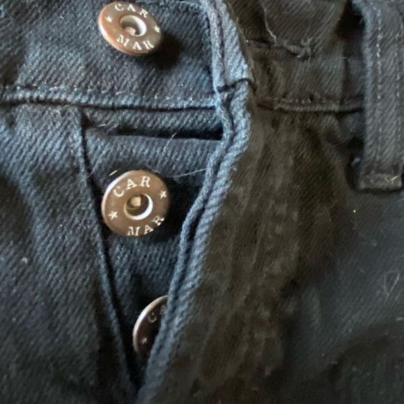 CarMar Destroyed Denim Shorts Black - Picture 2 of 7